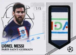 Lionel Messi - Dynasty Autographed Patch Cards Black /5 - Topps Dynasty UCL 2022/23